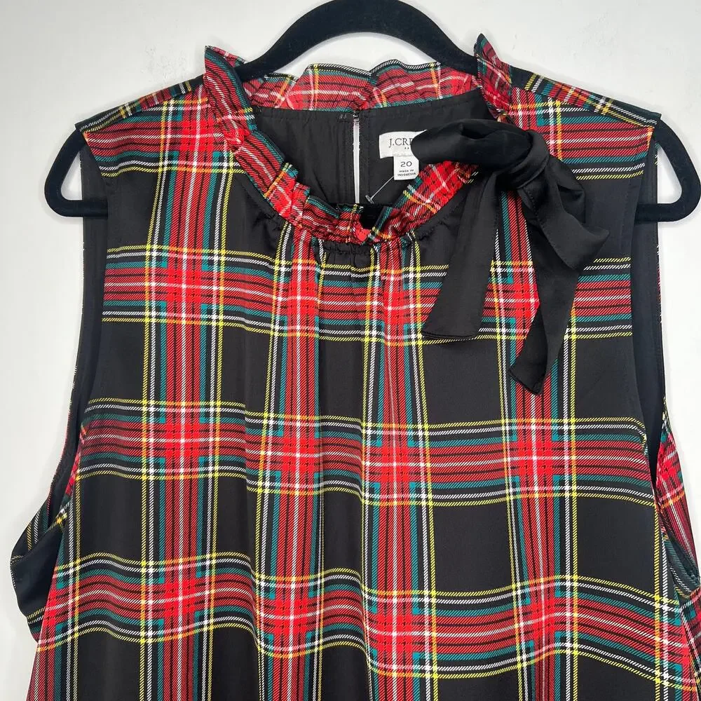 J. Crew Tartan Plaid Shift Dress Size 20